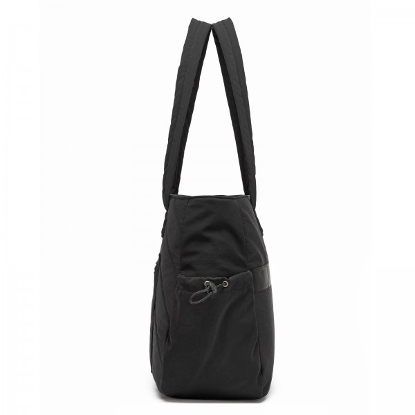 HBM2612 - Miss Lulu Minimalistische Langlebige Umhängetasche für Arbeit, Schule & Reisen mit Laptopfach und Mehreren Taschen - Schwarz