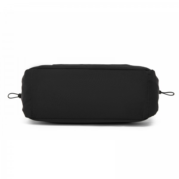 HBM2612 - Miss Lulu Minimalistische Langlebige Umhängetasche für Arbeit, Schule & Reisen mit Laptopfach und Mehreren Taschen - Schwarz