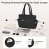 HBM2612 - Miss Lulu Minimalistische Langlebige Umhängetasche für Arbeit, Schule & Reisen mit Laptopfach und Mehreren Taschen - Schwarz