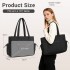 HBM2612 - Miss Lulu Minimalistische Langlebige Umhängetasche für Arbeit, Schule & Reisen mit Laptopfach und Mehreren Taschen - Schwarz