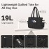 HBM2612 - Miss Lulu Minimalistische Langlebige Umhängetasche für Arbeit, Schule & Reisen mit Laptopfach und Mehreren Taschen - Schwarz