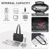 HBM2618 - Miss Lulu Women’s Large Capacity PVC Tote Bag, 13‑inch Tablet Compartment, Commute & Shopping Handbag - Black