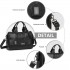 L2332 - Miss Lulu Perfect Fusion of Genuine and PU Leather Women's Tote Crossbody Bag - Black
