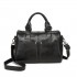 L2332 - Miss Lulu Perfect Fusion of Genuine and PU Leather Women's Tote Crossbody Bag - Black