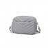 LA2119-1 - Miss LuLu Lightweight Quilted Leather Cross body Bag - Grey