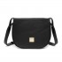 LB2102 - Miss Lulu Simple Cross-Body Handbag - Black