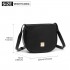 LB2102 - Miss Lulu Simple Cross-Body Handbag - Black