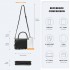 LB2122 - Miss Lulu Personality Versatile Chain Handbag Crossbody Bag - Black
