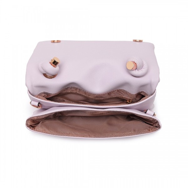 LB2122 - Miss Lulu Personality Versatile Chain Handbag Crossbody Bag - Purple