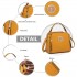 LB2126 - Miss Lulu Leather Look Practical Crossbody Bag - Yellow