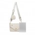 LB2138 - Miss Lulu V-quilted Flap Leather Shoulder Bag - Grey