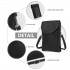 LB2140 - Miss Lulu Touch Screen Genuine Leather Small Crossbody Bag - Black