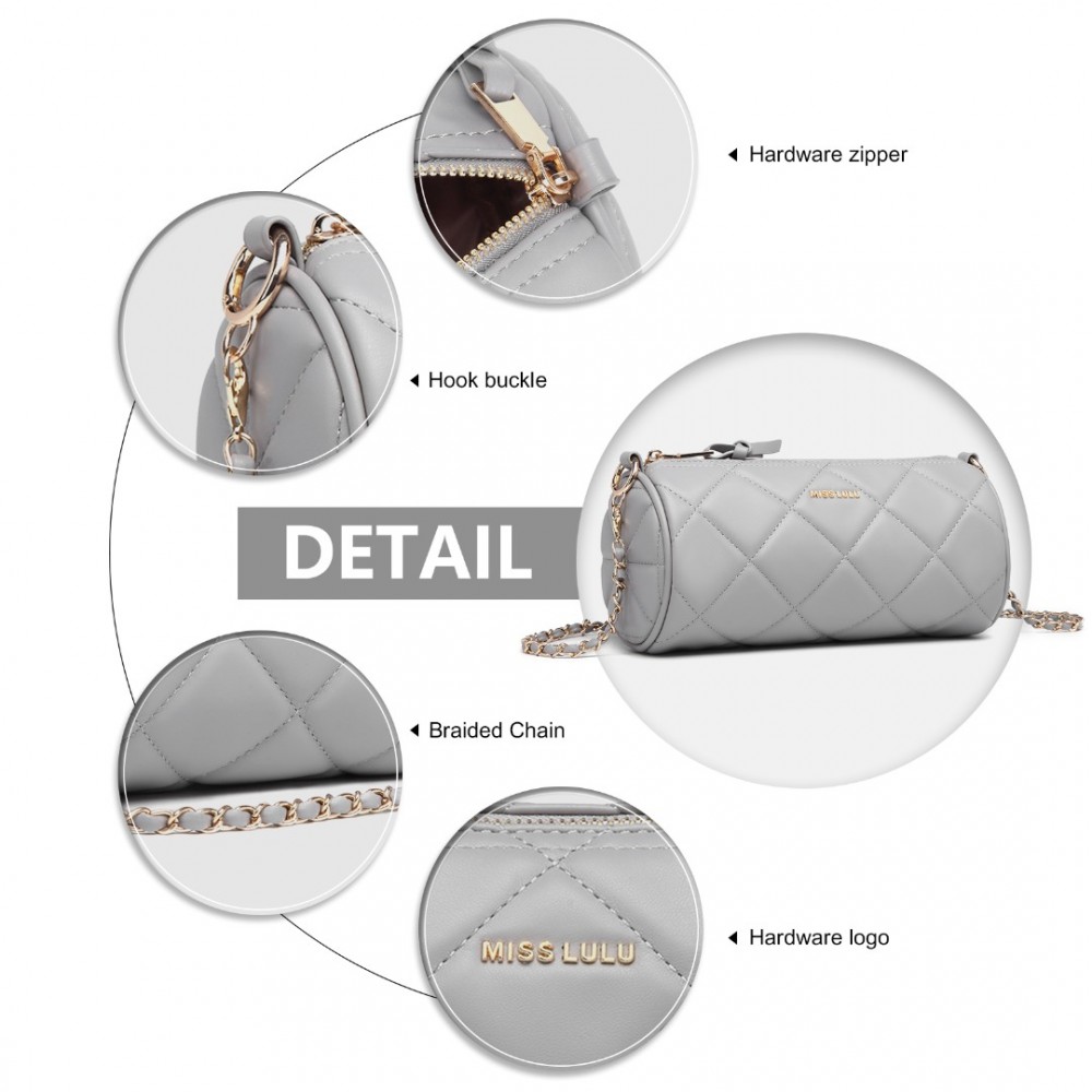 Pochette Clutch Miss Lulu - Imprimé Crocodile, Chaîne Bandoulière, Sac De Soirée Élégant