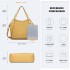 LB2317 - Miss Lulu Casual Shoulder Bag With Stylish Pleated Design - Yellow