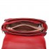 LB6872 - Miss Lulu Matte PU-Leder Midi Handtasche Umhängetasche - Rot