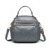 LB6907 - Miss Lulu Bowler Style Shoulder Bag - Grey