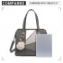 LG2051 - Miss Lulu Colour Block Cross-Body Handbag - Grey