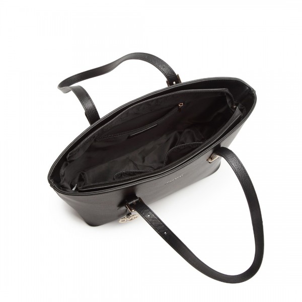 LG2110 - Miss Lulu 4 Piece Classic Sleek Handbag Set - Black