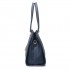 LG2339 - Miss Lulu Chic Embossed Tote With Tassel Detail And Card Pouch - Navy