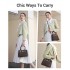 LG6865 - Miss Lulu Leather Look Weave Effect Shoulder Bag - Coffee