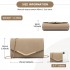 LH1756 - Miss Lulu Lederoptik Briefumschlag Unterarmtasche - Beige
