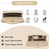 LH1756 - Miss Lulu Leather Look Envelope Clutch Bag - Khaki
