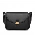 LH2109 - Miss Lulu Fashion Leather Commute Flap Small Square Bag - Black