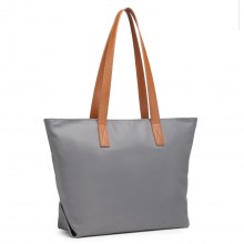 LH2240 - Miss Lulu Casual Waterproof Shopping Tote Bag - Grey