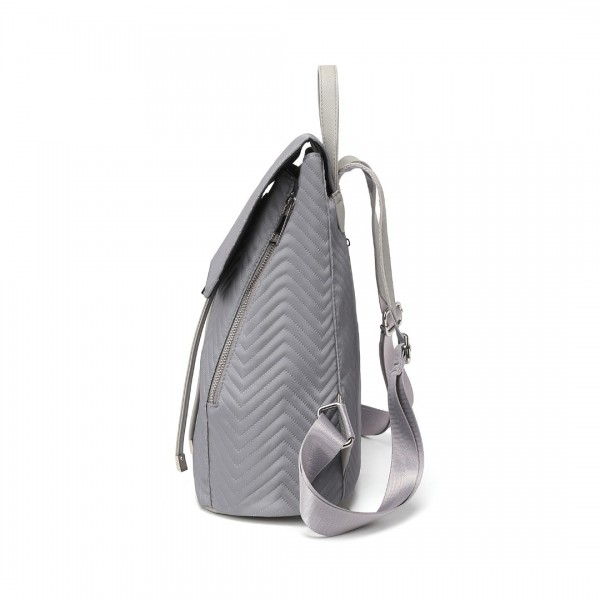 LH2358 - Miss Lulu Lightweight And Elegant Daily Backpack - Grey