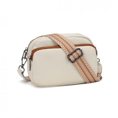 専用　本革&Lulu beigeショルダーバッグ LH2418 - Miss Lulu Elegant Genuine Leather Crossbody Shoulder Bag