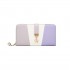 LP2030 - Miss Lulu Tri Colour Women's Leather Look Purse - Purple