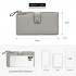 LP2104 - Miss Lulu RFID-Blocking Sleek Clutch Purse - Grey