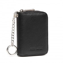LP2120 - Miss Lulu RFID-Blockierung Einfache Brieftasche mit Reißverschluss - Schwarz