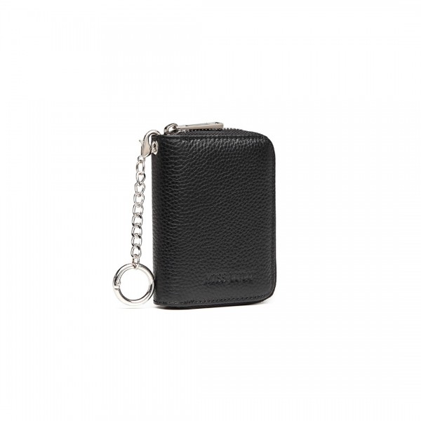 LP2120 - Miss Lulu RFID Blocking Basic Zip Around Wallet - Black