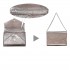 LP2306 - Miss Lulu Glitter Envelope Flap Clutch Evening Bag - Grey