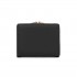 LP2335 - Miss Lulu PU Leather Half-Circle Petal Clasp Wallet - Black