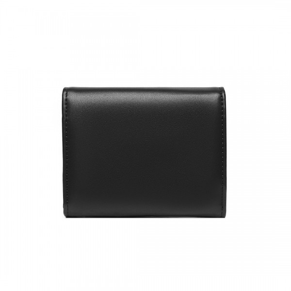 LP2336 - Miss Lulu PU-Leder Blattförmig  Rund Schließe Brieftasche - Schwarz