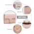 LP2336 - Miss Lulu PU Leather Leaf-Shaped Round Clasp Wallet - Pink