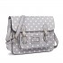 LT1665D2 MISS LULU PU SATCHEL TUPFEN GREY