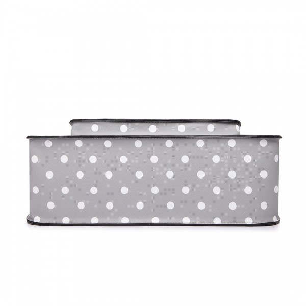 LT1665D2 MISS LULU PU SATCHEL TUPFEN GREY