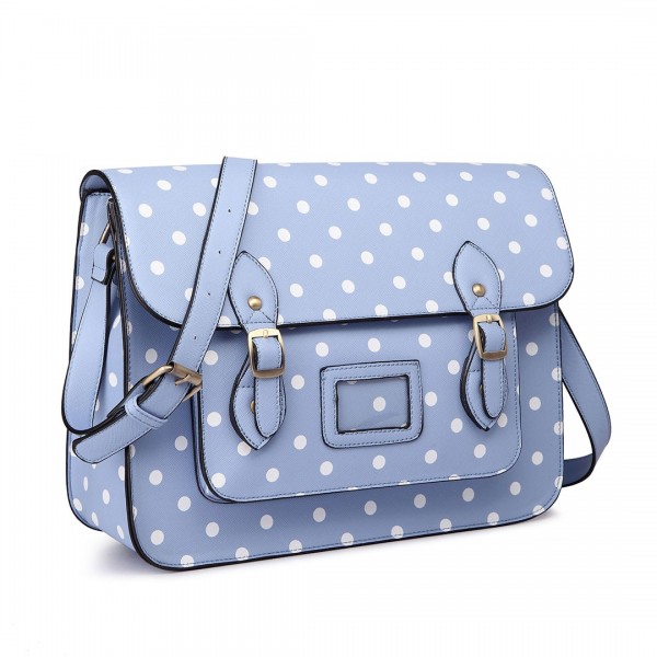 LT1665D2 MISS LULU PU SATCHEL TUPFEN BLAU