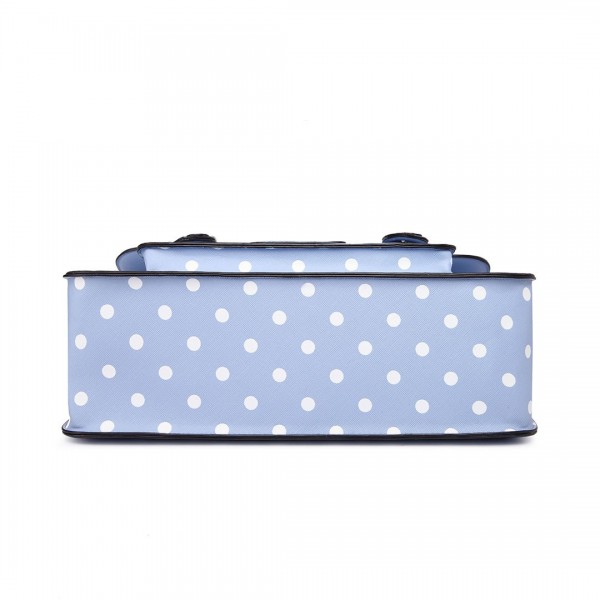 LT1665D2 MISS LULU PU SATCHEL TUPFEN BLAU