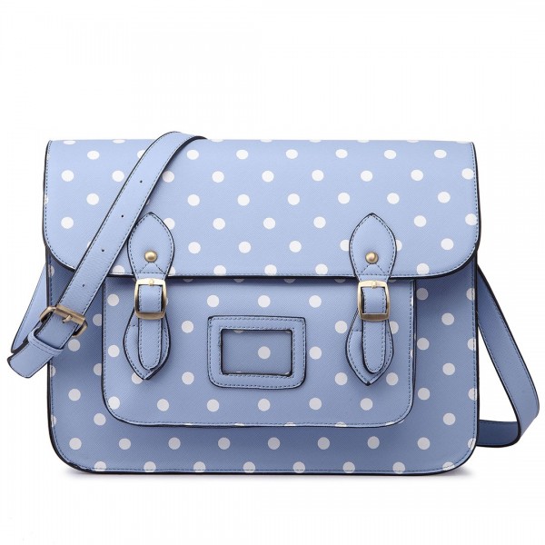 LT1665D2 MISS LULU PU SATCHEL TUPFEN BLAU