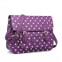 LT1665D2 MISS LULU PU SATCHEL TUPFEN PURPLE