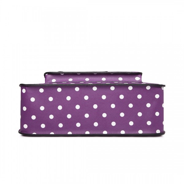 LT1665D2 MISS LULU PU SATCHEL TUPFEN PURPLE