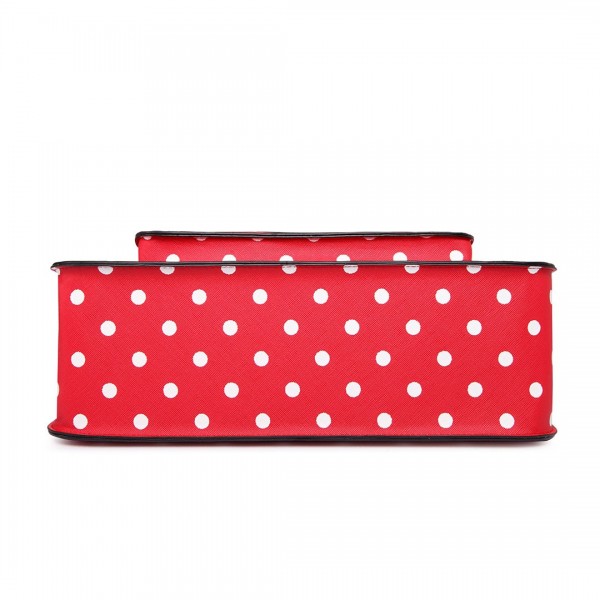 LT1665D2 MISS LULU PU SATCHEL Punkte Rote