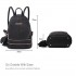 LT1705 - Miss Lulu PU Leather Look Small Fashion Backpack - Black