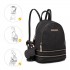 LT1705 - Miss Lulu PU Leather Look Small Fashion Backpack - Black