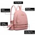 LT1705 - Miss Lulu PU Leather Look Small Fashion Backpack - Pink