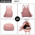 LT1705 - Miss Lulu PU Leather Look Small Fashion Backpack - Pink